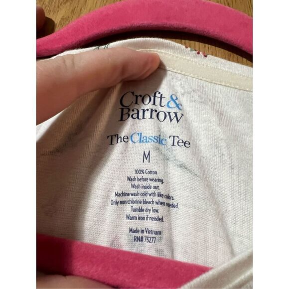 Croft & Barrow The Classic Tee White With Cardinals Woman’s Size Medium 100% Cot - Picture 5 of 8